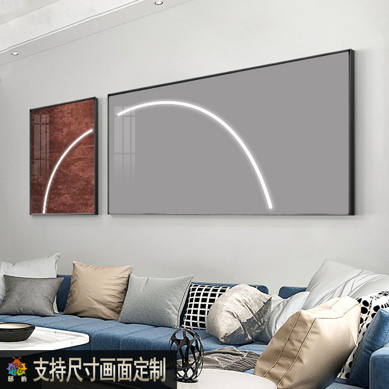 2021新款客厅沙发背景墙装饰画现代轻奢大尺寸高级感挂画极简大气图片