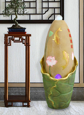 创意假山流水喷泉水晶球转运球摆件客厅室内招财蛋水景观装饰礼品