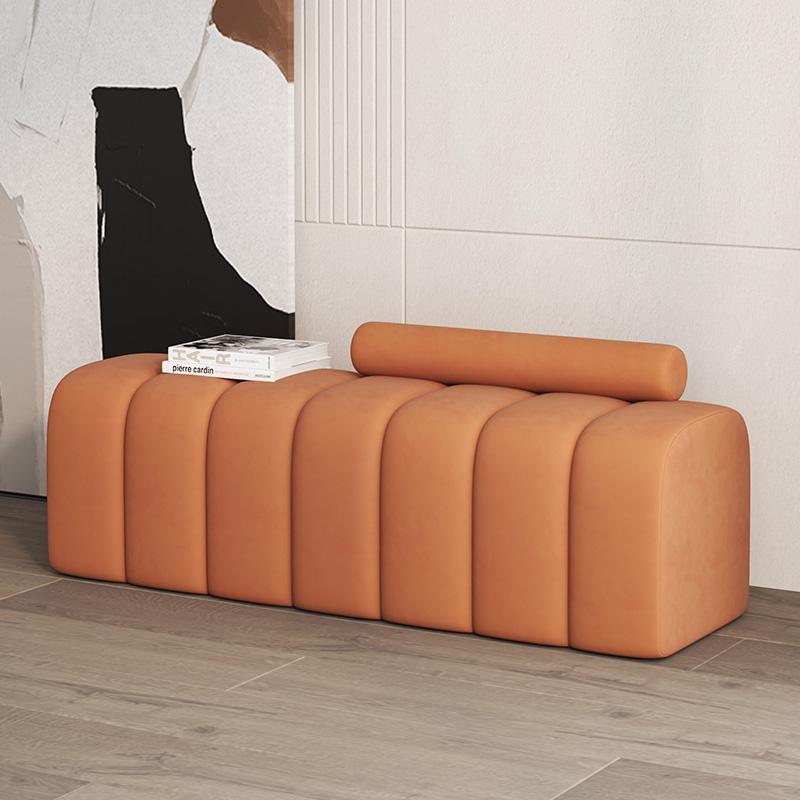 进门入户换鞋凳家用门口玄关奶油风床尾凳钢琴键客厅坐墩长条沙发