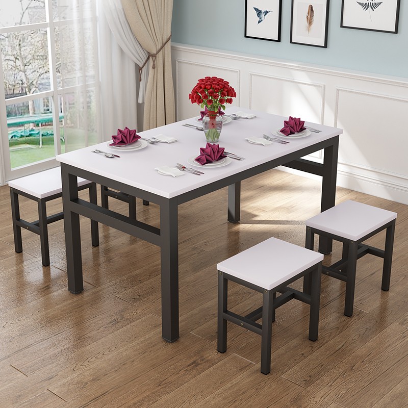 小吃店饭桌家用食堂饭店工厂大排档快餐店餐馆餐桌椅定制