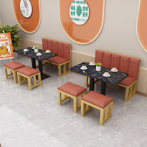 卡座奶茶店饭厅卡座靠墙卡座西铁艺卡座港式茶