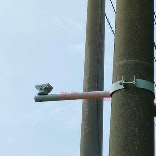 监控支架电线杆抱箍支架 加长电杆小球机支架监控摄像机室外支架