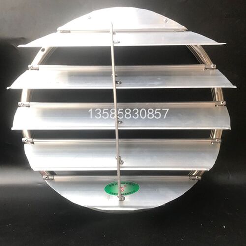 风机自垂百叶风口风机室外防雨防护圆形铝合金自垂百叶窗防回风口