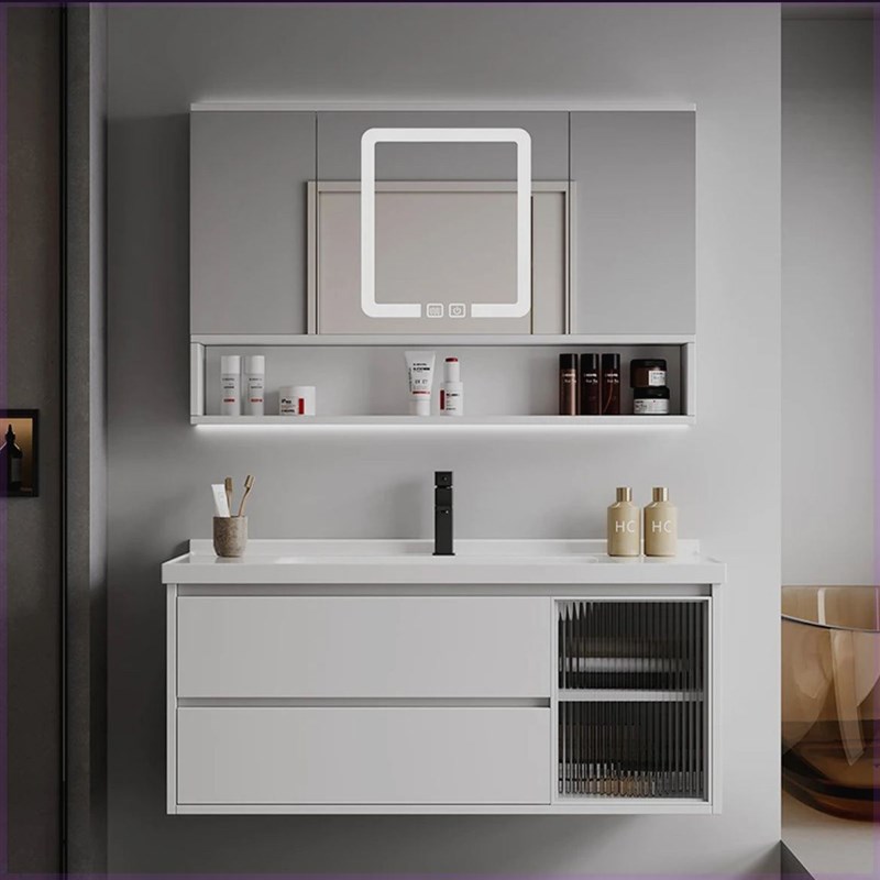 风水镜浴室柜陶瓷一体盆63/73CM83公分93/103厘米113CM洗脸盆定制