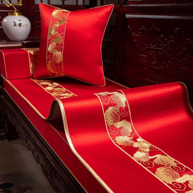 红色喜庆结婚沙发巾高档婚房客厅装饰喜字刺绣沙发靠背巾防尘盖布,居家布艺,沙发垫,淘宝优惠券,粉丝福利购,淘宝优惠卷