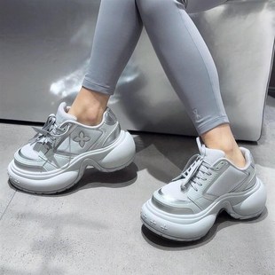 女鞋 25年网面透气运动鞋 猫 增高百搭休闲厚底老爹鞋 穿靴子
