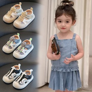 子1一3岁儿童防滑沙滩鞋 男女宝宝凉鞋 包头婴儿软底鞋 新款 2025夏季