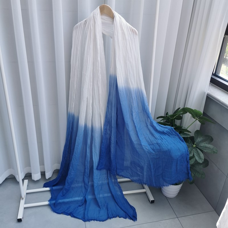 禅舞度母纱围巾女超长加大款26x0*120cm肌理褶皱文艺舞蹈跳舞纱巾