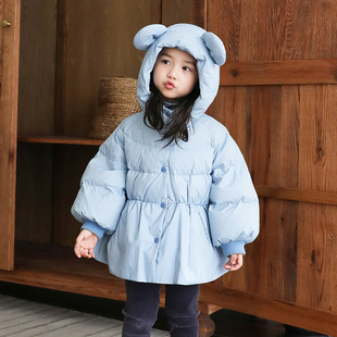 宝宝羽绒服加厚裙型小女童羽绒服中长款2024冬季新款1-3-6岁23116