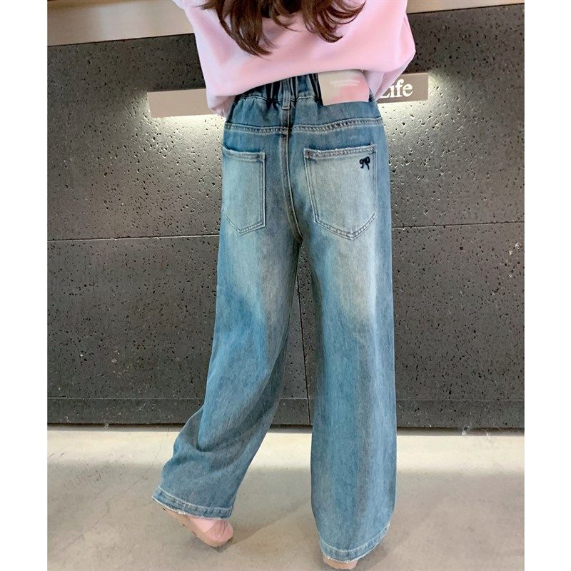 儿童牛仔裤2024秋装新款女童宝宝韩版宽松长裤子春秋季休闲百搭潮,童装/婴儿装/亲子装,裤子,淘宝优惠券,粉丝福利购,淘宝优惠卷