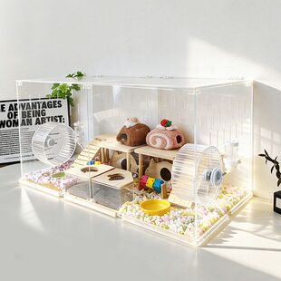 越狱专用通用四季笼子金丝别墅防超大豪华熊仓鼠亚克力80cm饲养箱