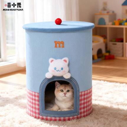 猫咪家用猫爬架窝小元小户型攀爬占地猫一体猫抓板剑麻喵不架子桶