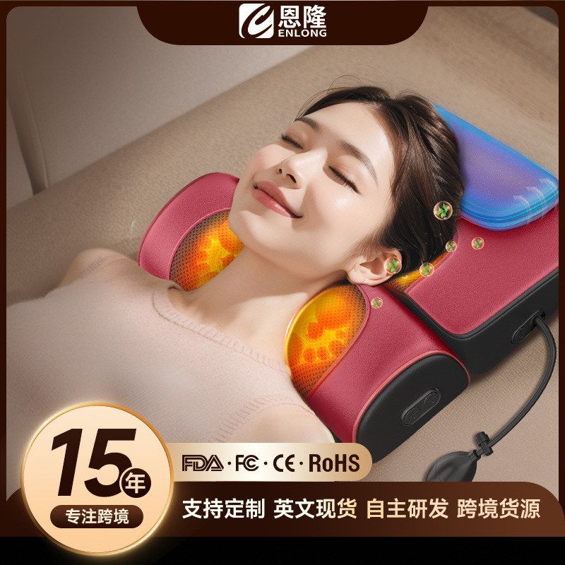 颈部按摩器的两用按摩枕颈颈椎靠枕跨境按摩腰部按摩仪腰按摩神器