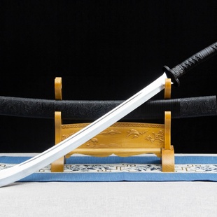 龙泉市刀剑高锰钢手工锻打牛尾雁翎刀锦衣卫清刀双手刀收藏未开刃