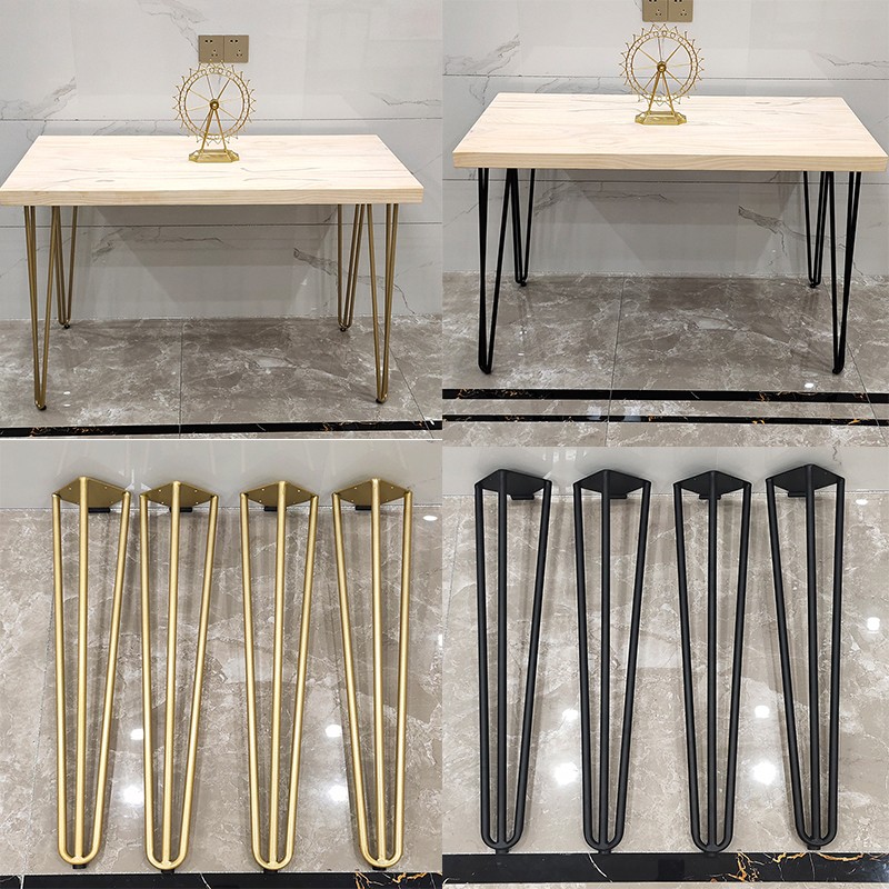 定制铁艺金属桌腿岩板桌脚实木办公桌桌架支架茶几餐桌脚家用桌腿