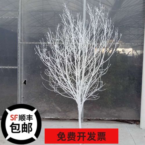 干树枝干枝白色树干许愿树橱枯树杆婚庆路引道具装饰落地树