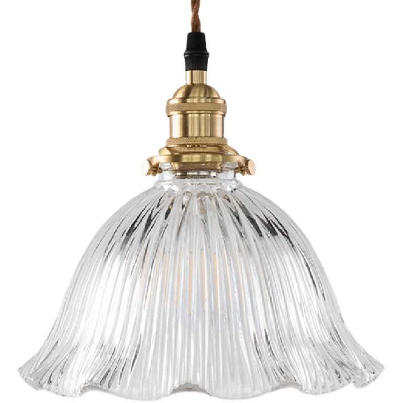 年轮公园ZORING PRK宅造店 花边玻璃灯罩光影复古餐厅客厅吊灯