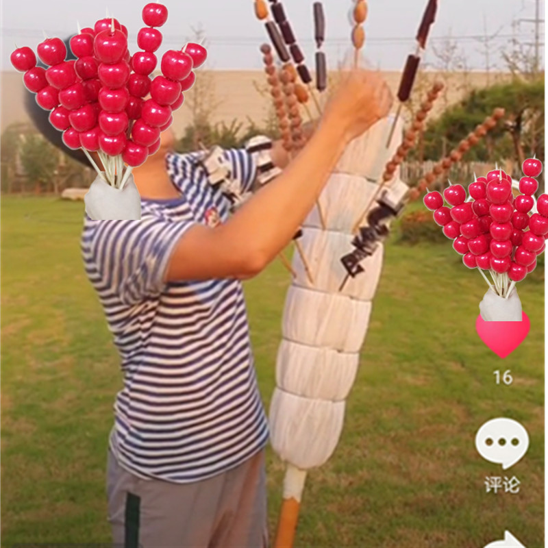 商用冰糖葫芦草把子稻草把老式展示架子创意复古演出道具靶子肩抗