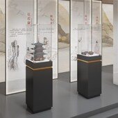 博物馆古董展柜展厅展览陈列柜玻璃文物展柜木质商场珠宝柜产品柜