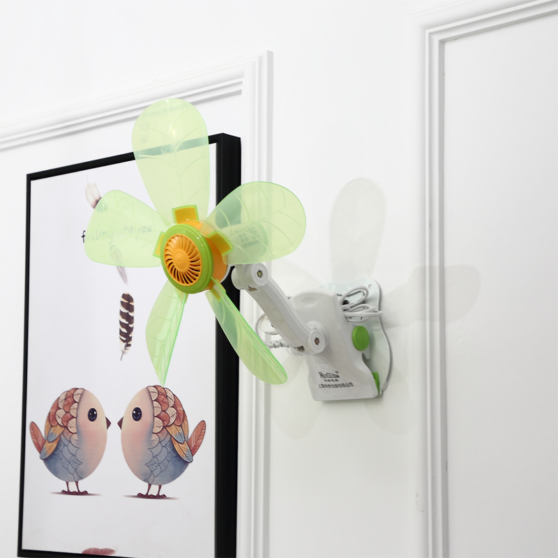 宿舍风扇小型床头挂式挂墙壁学生夹扇强风夹子款床上夹式电风扇