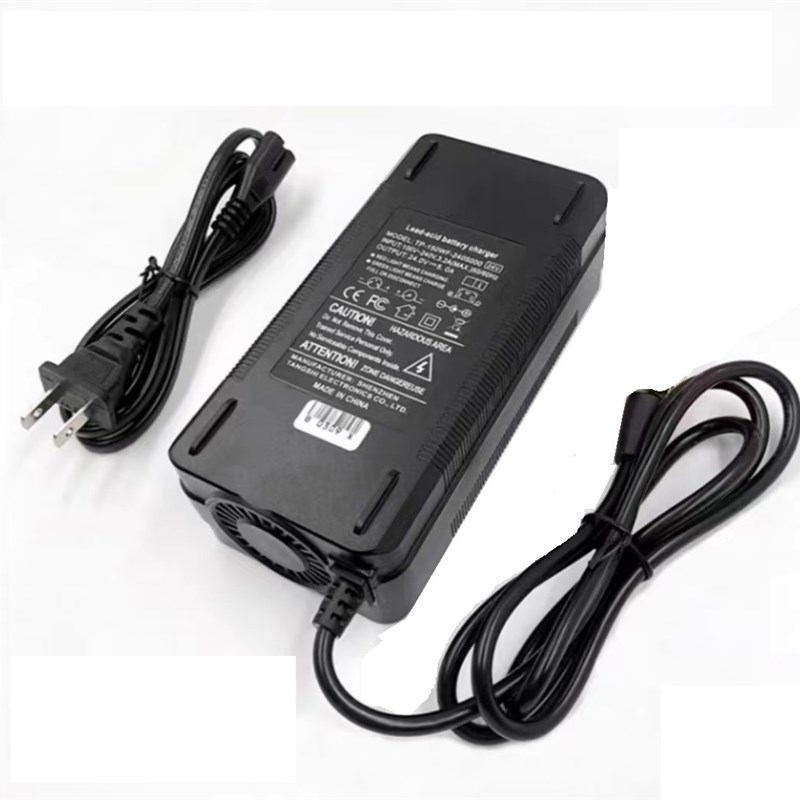电动堆高机锂电池充电机12V24V48V智能充电器洗地扫地机观光巡逻