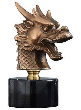 国风十二生肖兽首鼠牛虎兔龙蛇马羊猴鸡狗猪动物头艺术摆件工艺品