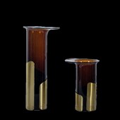 北欧复古中式 饰 玻璃花瓶样板间售楼处手工吹制插花玄关客厅家居装