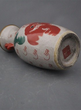 景德镇仿古陶瓷乾隆粉彩太狮少保花瓶家居装饰摆件展柜收藏做旧