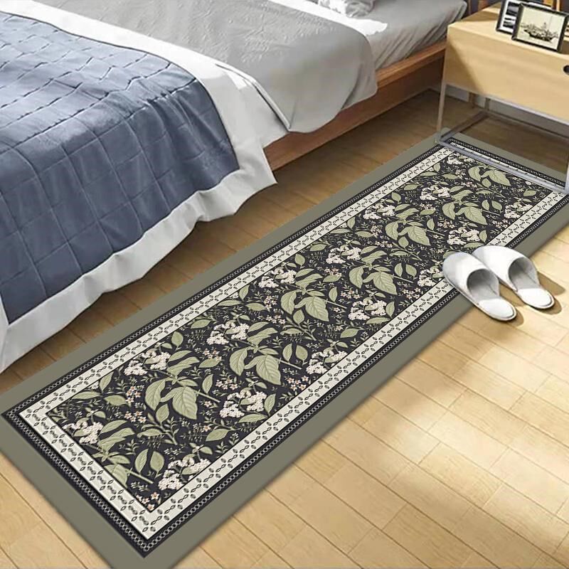 香风树叶50*160cm厨房垫床边毯吸水防滑耐磨可裁剪水晶绒地毯地垫 - 华原严选店出品