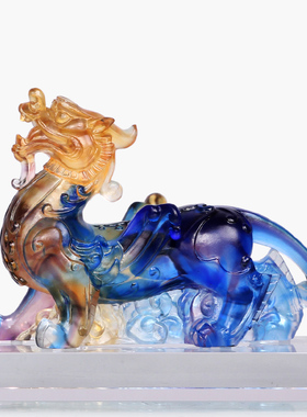 琉璃招财貔貅摆件家居客厅酒柜办公室书房桌面装饰品乔迁开业礼品