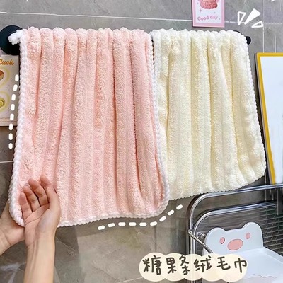 珊瑚绒毛巾女生洗脸洗澡加厚吸水不掉毛家用面巾C