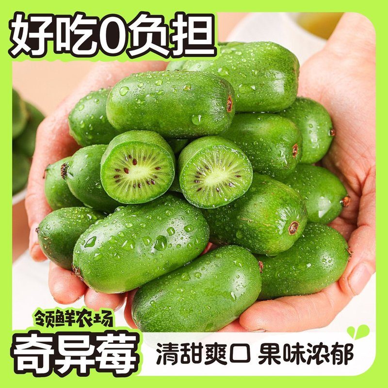 东北特产奇异莓 树熟软枣猕猴桃龙成2号品种1/2/3斤香甜多汁 顺丰
