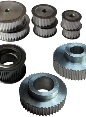 劲科铝合金同步轮HTDM齿 F型 直径. 带宽2 mm圆孔带顶丝