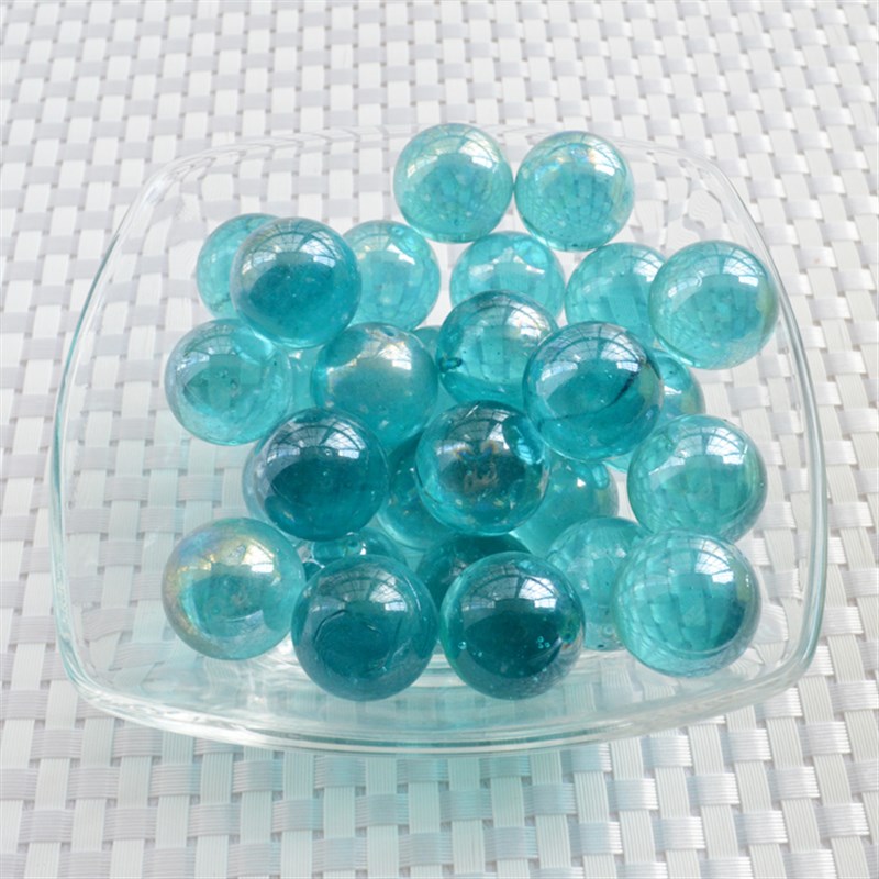 彩色玻璃弹珠幼儿游戏节目道具鱼缸花盆装饰珠子直径22mm