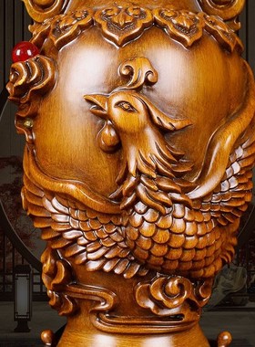 高档大号龙凤花瓶摆件龙凤呈祥家居客厅玄关装饰婚庆乔迁业礼品