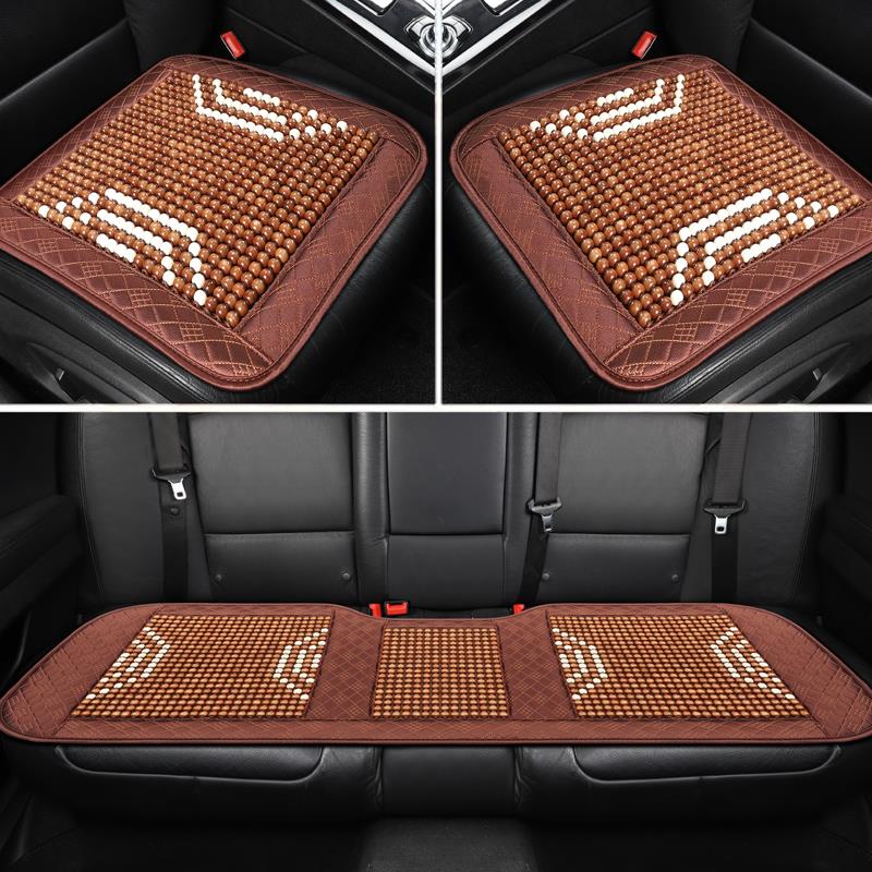 木珠汽车坐垫夏季单片凉垫夏天通风透气珠子后排凉席座椅垫三件套