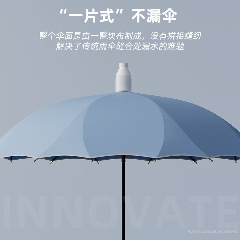 一片式雨伞长柄女防水加固加大加厚车用湿大号男人抗风暴雨