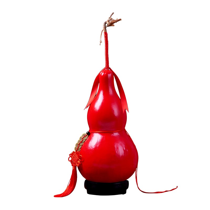 天然葫芦摆件红葫芦挂件真葫芦口门对门卧室对厕所横梁玄关楼梯