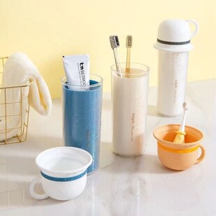 三合一旅行漱口杯家庭便携式出差洗漱杯牙杯爱儿童牙具牙刷牙缸