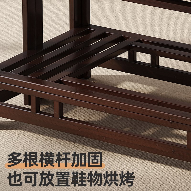 折叠烤火桌子新款家用长方形电暖炉取暖桌茶几一体餐桌楠竹正方形