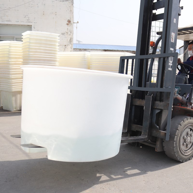 供应塑料水桶 加厚牛筋1200L腌制圆形带盖叉车周转塑料水桶