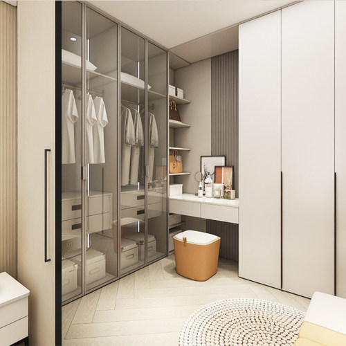 东莞整体定制卧室衣帽间定制现代大衣橱全屋定制厂家