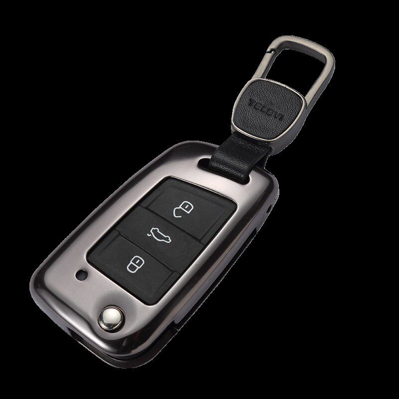 适用22款大众朗逸olo探岳途铠探影探歌途观汽车钥匙包扣壳