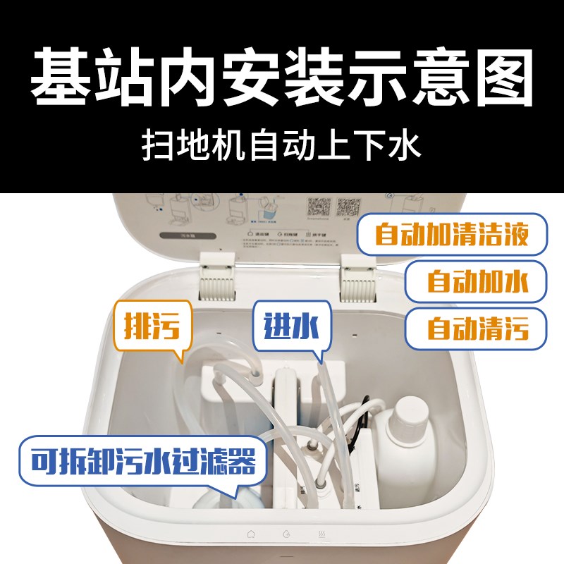 适配追觅1X1W1等扫地机器人自动上下水装置模块换水