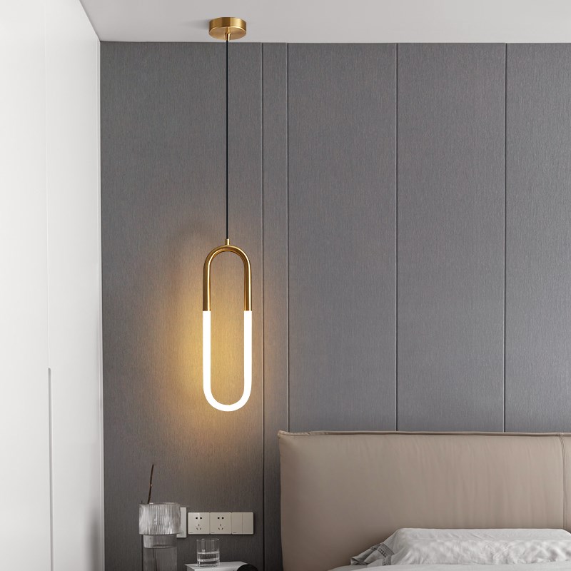 床头吊灯电视背景墙卧室柜吊线灯长线单个双头垂线灯梳妆台飘窗灯