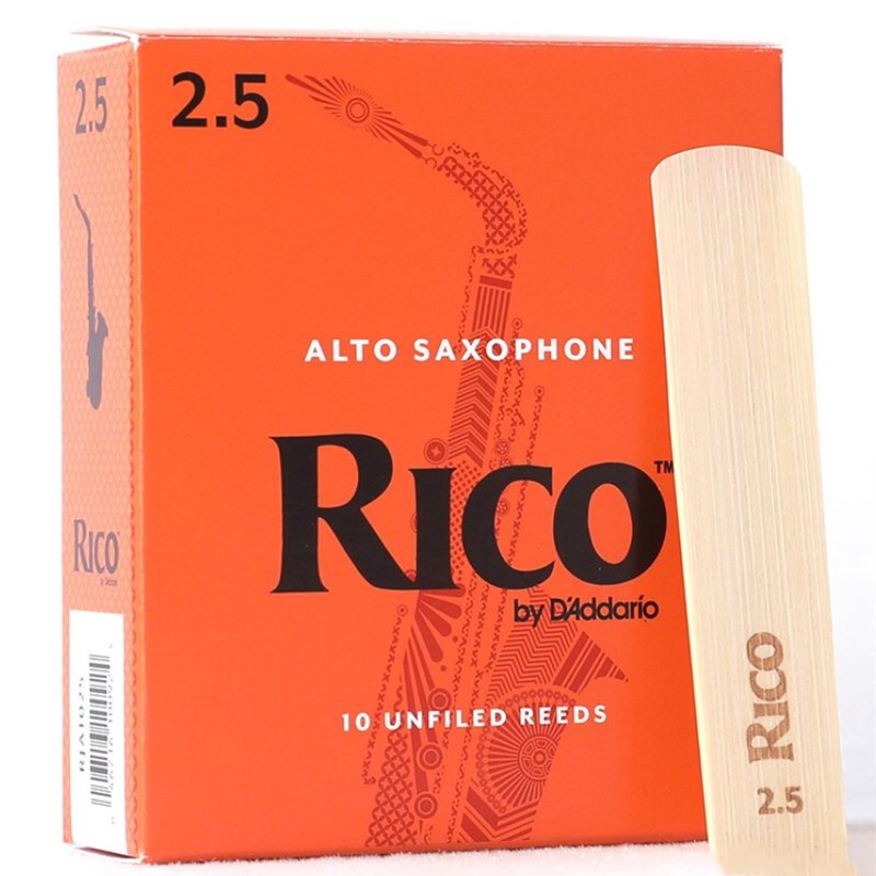 达达里奥Rico哨片黄盒橙盒中音萨克斯哨片瑞口降e调芦苇2.5号整盒