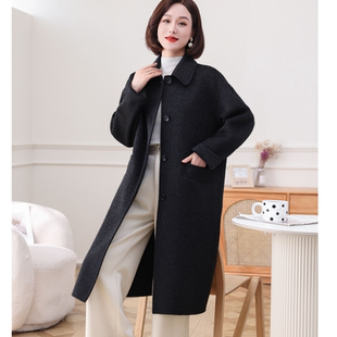 5219 百搭长款 骆驼绒高端贵气修身 显瘦大衣高奢时尚