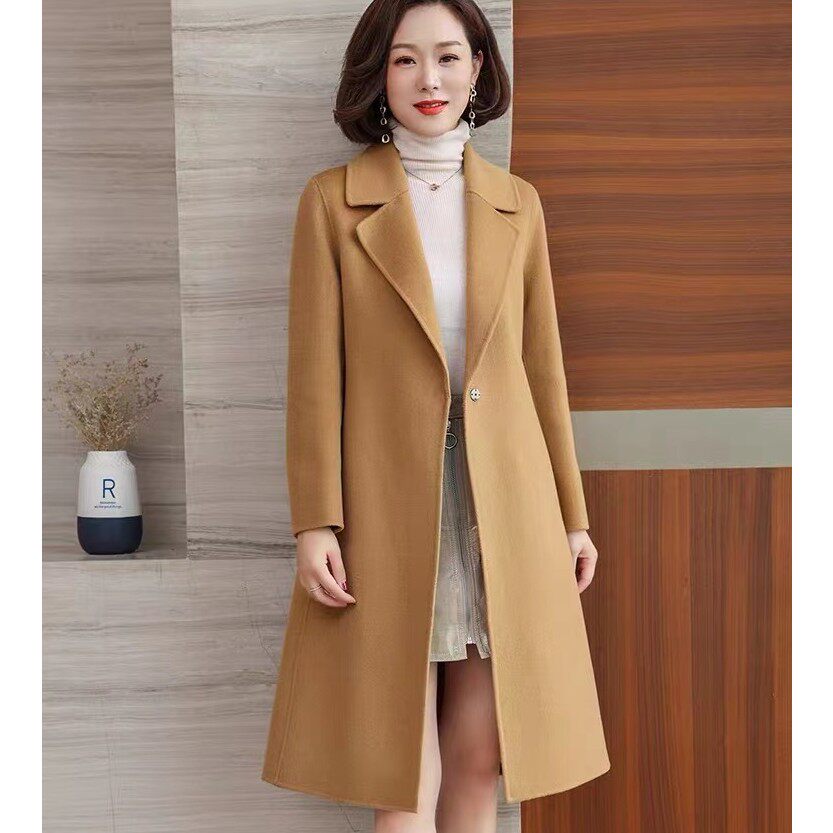 孜洋秋冬新款百分百双面绵羊毛大衣高端显瘦气质百搭931