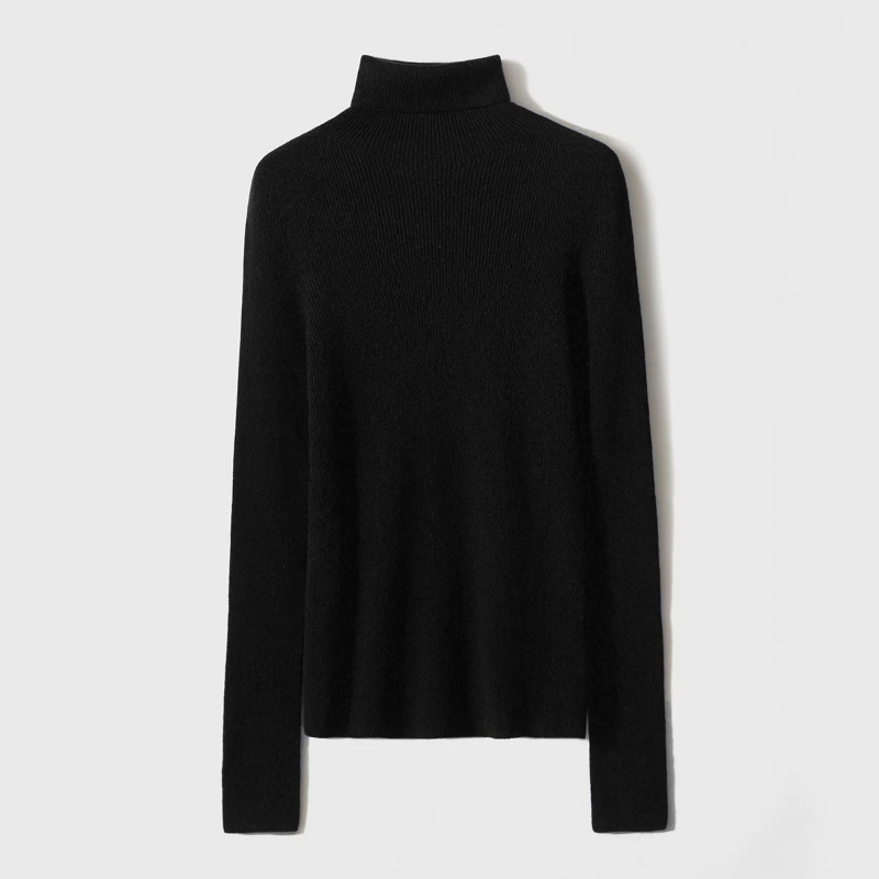 孜洋高领100%精纺羊毛衫秋冬打底可机洗水洗无缝女款GL02