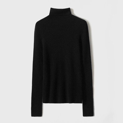 孜洋高领100%精纺羊毛衫秋冬打底可机洗水洗无缝女款GL02